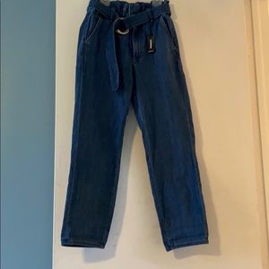 Express High waisted paper bag jeans